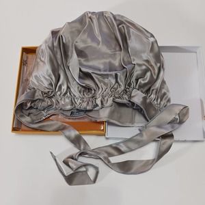 Open Box LilySilk Gray 100% Silk Sleeping Cap